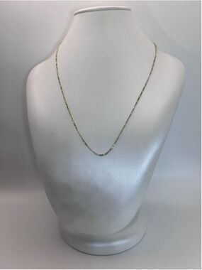 Ana Luisa Necklace Gold Tone Figaro Chain Lobster Clasp Minimalist Layering